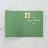 幸せな感謝祭、秋、秋フクロウ鳥、自然 シーズンカード (内部)