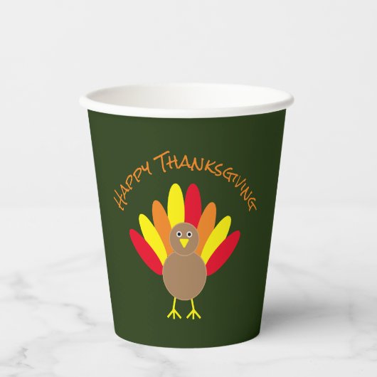 幸せな感謝祭 紙コップ (正面)