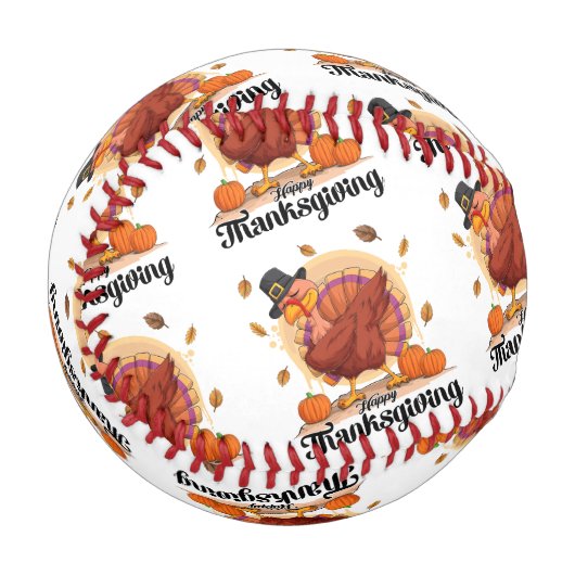 幸せな感謝祭 野球ボール (裏面右)