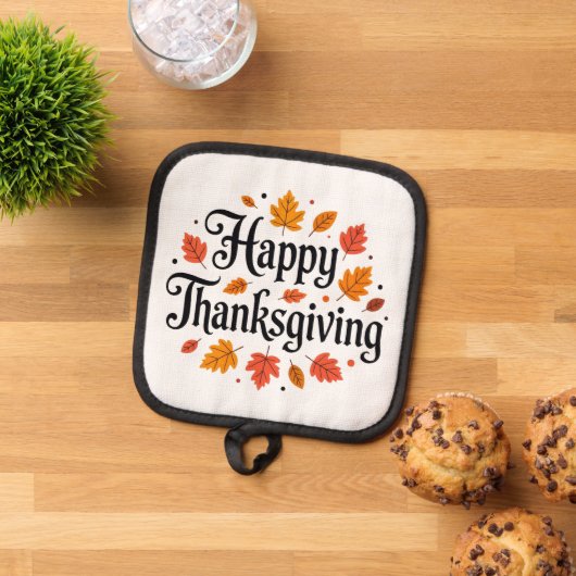 幸せな感謝祭 鍋敷き (トップダウン)
