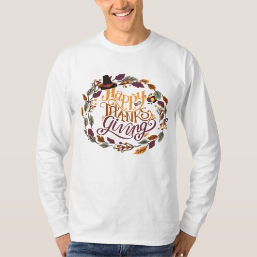幸せな感謝祭 Tシャツ (正面)