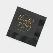 幸せな感謝箔のスタンプ付きナプキン 箔ナプキン (左)