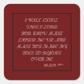 幸せな感謝聖書の詩詩篇30:1 スクエアシール (正面)