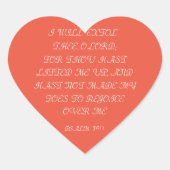 幸せな感謝聖書の詩詩篇30:1 ハートシール (正面)