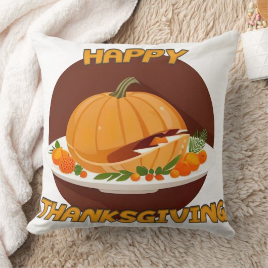 幸せな感謝 クッション (ブランケット)