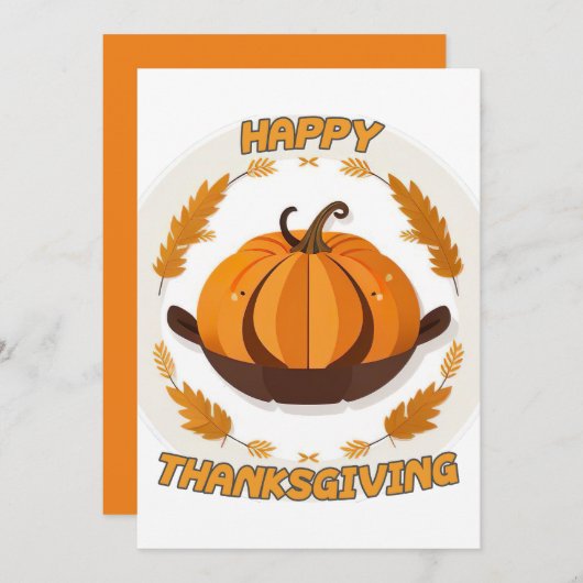 幸せな感謝 招待状 (正面/裏面)