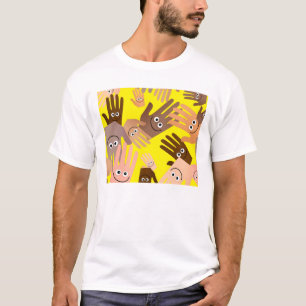 幸せな手の壁紙 Tシャツ