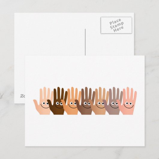 幸せな手 ポストカード (正面/裏面)