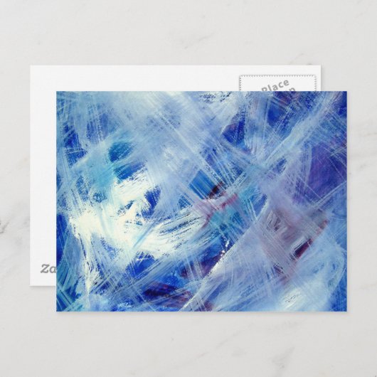 幸せな抽象的なアクリルアート絵画 ポストカード (正面/裏面)