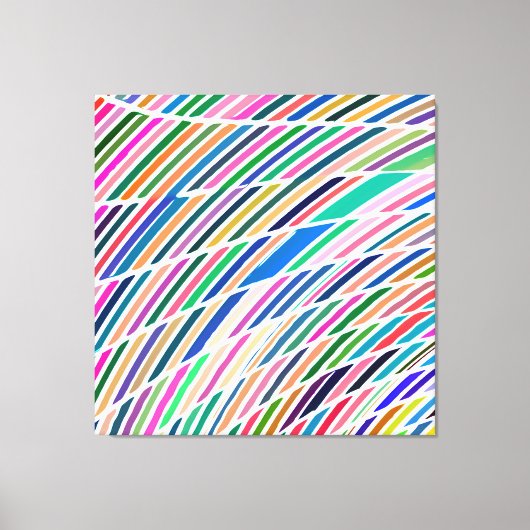 幸せな抽象芸術の色 キャンバスプリント (正面)