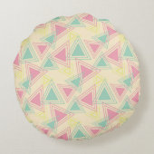 幸せな抽象芸術 ラウンドクッション (裏面)