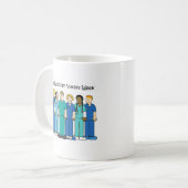 幸せな放射線学は週を看護します コーヒーマグカップ (正面左)