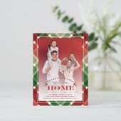 幸せな新しいホームプレイド写真の移動のお知らせ シーズンポストカード (スタンド正面)