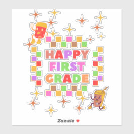 幸せな新学期、1年生のバイブステッカー シール