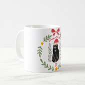 幸せな新年のマグ コーヒーマグカップ (正面左)