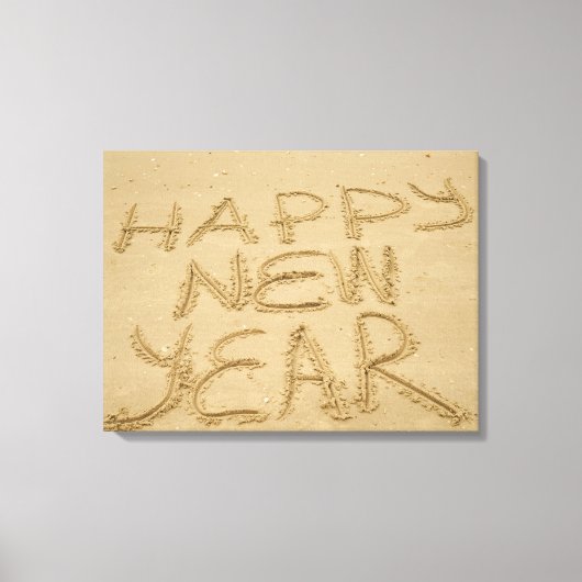 幸せな新年を迎える キャンバスプリント (正面)