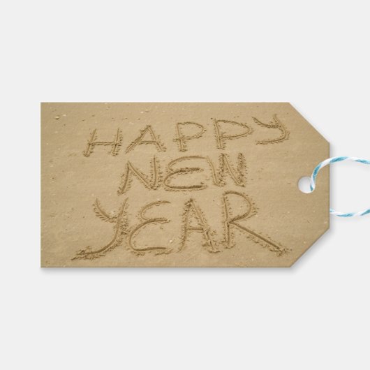 幸せな新年を迎える ギフトタグ (正面(横))