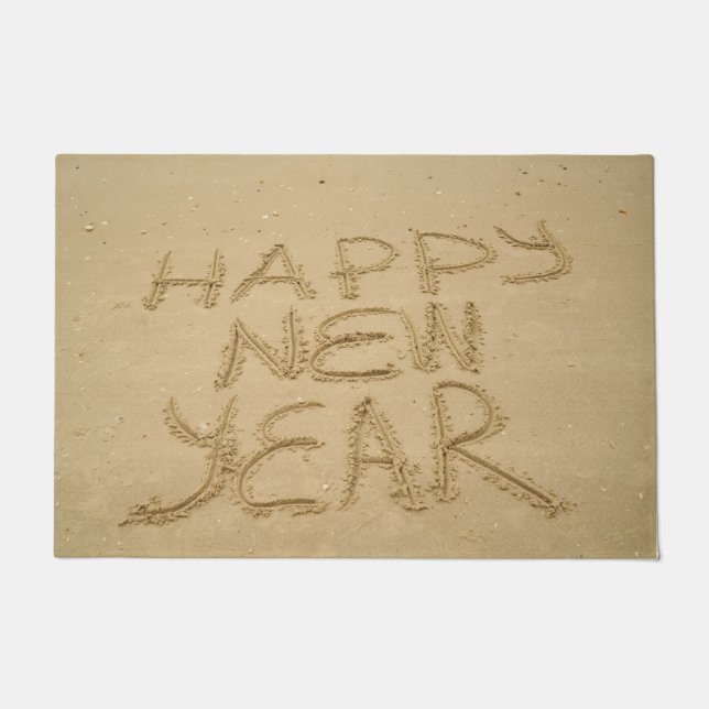 幸せな新年を迎える ドアマット (正面)
