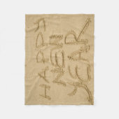 幸せな新年を迎える フリースブランケット (正面)