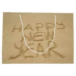 幸せな新年を迎える ラージペーパーバッグ