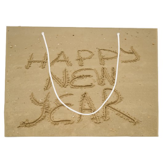 幸せな新年を迎える ラージペーパーバッグ (裏面)