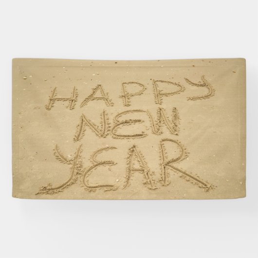 幸せな新年を迎える 横断幕 (横)