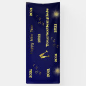 幸せな新年，ゴールデン文字2021，パーソナライズ 横断幕 (縦)