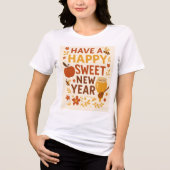 幸せな新年 トライブレンドTシャツ (正面)