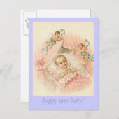 幸せな新生児! 案内ポストカード (正面/裏面)
