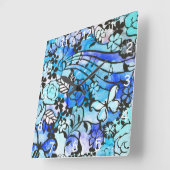 幸せな日が再びここに スクエア壁時計 (傾斜)