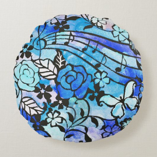 幸せな日が再びここに ラウンドクッション (正面)