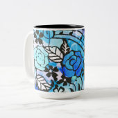 幸せな日ここにここにも2トーンのコーヒーマグ ツートーンマグカップ (正面左)