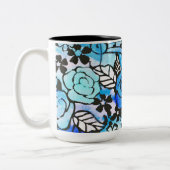 幸せな日ここにここにも2トーンのコーヒーマグ ツートーンマグカップ (左)