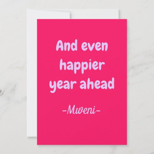 幸せな日と幸せな年 (裏面)