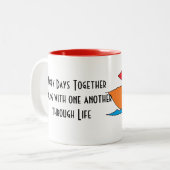 幸せな日の結婚したなマグ ツートーンマグカップ (正面左)