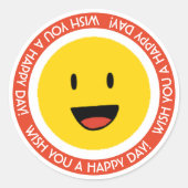 幸せな日を過ごしたい ラウンドシール (正面)