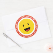 幸せな日を過ごしたい ラウンドシール (封筒)