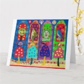 幸せな日グリーティングカード カード (黄色い花)