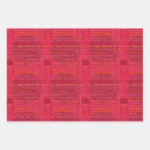 幸せな日ラップ:赤、黄、青 ラッピングペーパーシート (正面)