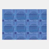 幸せな日ラップ:赤、黄、青 ラッピングペーパーシート (正面3)