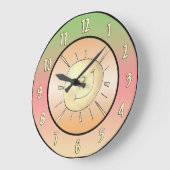 幸せな日曜日の柱時計 ラージ壁時計 (傾斜)