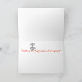 幸せな旧正月のヒツジのゆで団子カード シーズンカード (内部)