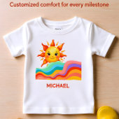 幸せな明るい太陽の夏 ベビーTシャツ