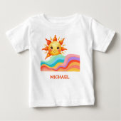 幸せな明るい太陽の夏 ベビーTシャツ (正面)