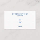 幸せな星を持つかわいい黄色の恐竜 名刺 (裏面)