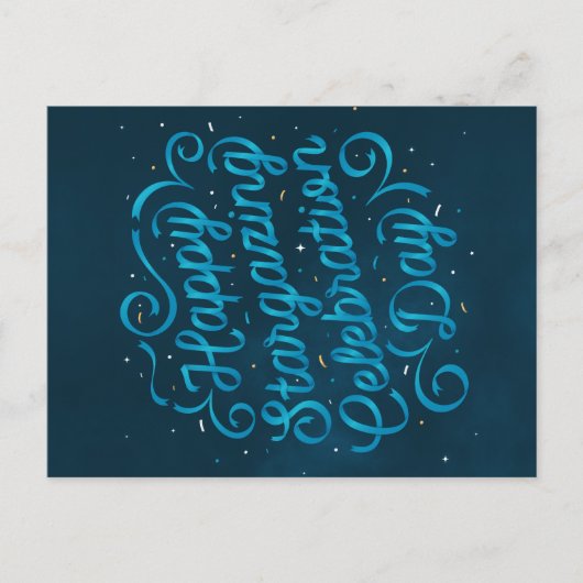 幸せな星を眺める日の郵便はがき シーズンポストカード (正面)