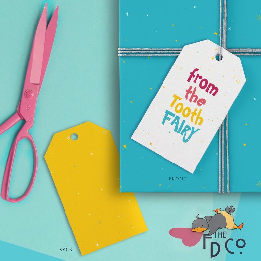 幸せな星空の魔法"歯の妖精から" ギフトタグ