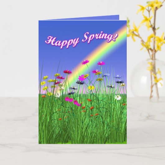 幸せな春の花 カード (黄色い花)