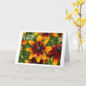 幸せな春カード、白い封筒が含まれる カード (黄色い花)