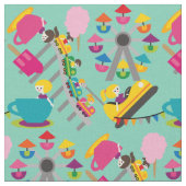 幸せな時の遊園地の生地 ファブリック (クローズアップ)